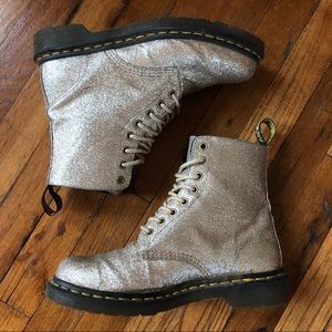 Gold glitter Dr. Martens 1460 Pascal boots
